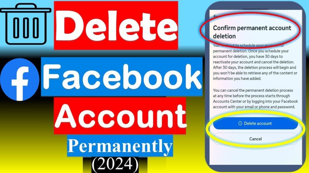 delete facebook account
