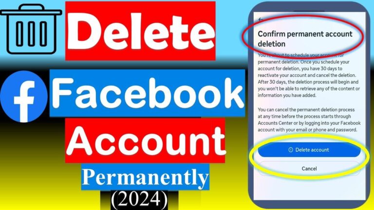 delete facebook account